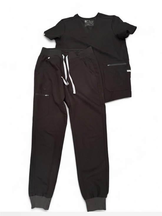 Figs Pants - Black FIGS scrub set in XS